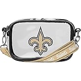 FOCO NFL Womens NFL Team Logo Stripe Clear Crossbody Bag