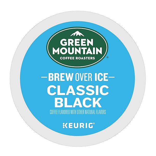 GREEN MOUNTAIN COFFEE ROASTERS ICED CLASSIC BLACK, SINGLE SERVE KEURIG K-CUP PODS, MEDIUM ROAST ICED COFFEE, 12 COUNT