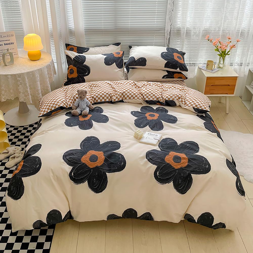 Houseri Black Sunflower Comforter Set California