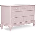 Evolur Aurora 7 Drawer Double Dresser, Dusty Rose