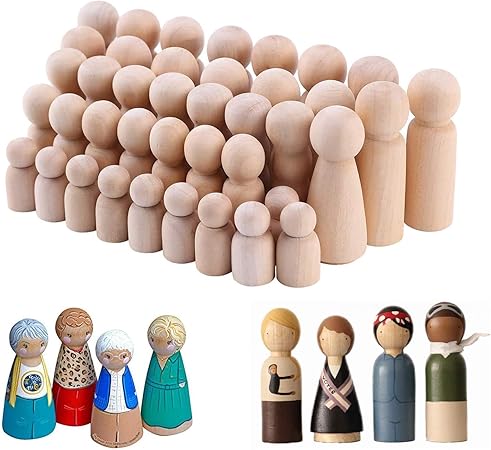 wooden people figures