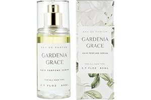 BENATU Hair Perfume for Women, Summer Lightweight Long Lasting Fragrance Mist - 3:7 Hydrating Serum Alcohol Free Formula, Argan Oil Scented Hair Spray with Keratin & Elastin (Gardenia Grace) 2.7 fl oz