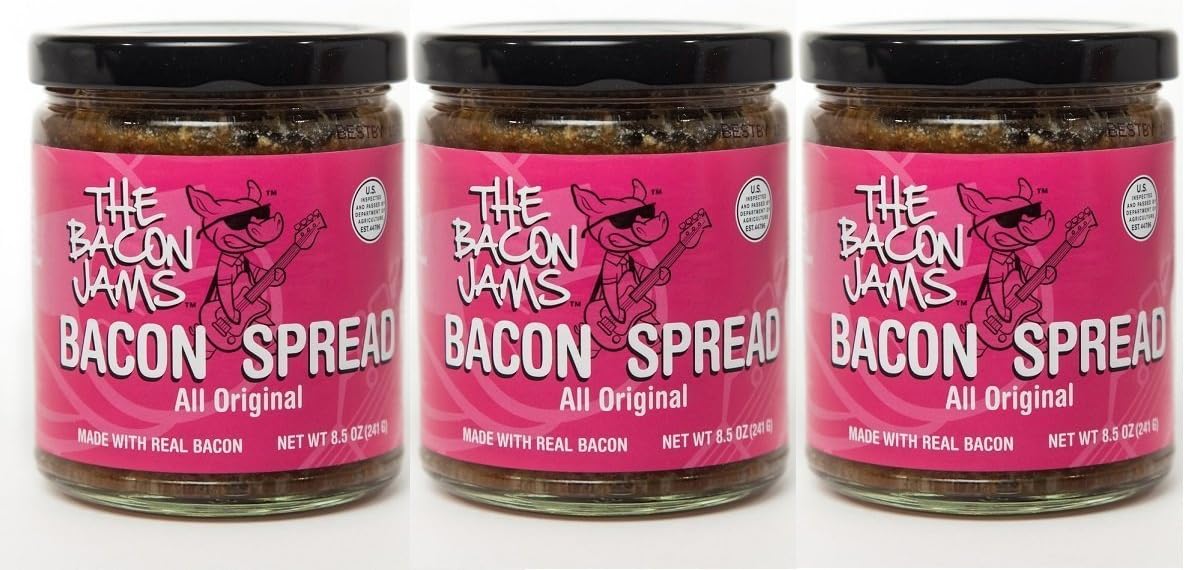 Bacon Spread - The Bacon Jams All Original- 3 Pack of 8.5 oz Jars - USDA Certified - Made With Real Bacon