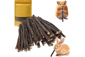 QHZHANG Apple Sticks 300g(0.7LB) Small Animals Wooden Pet Chew Treats Toys for Guinea Pigs Hamsters Rabbits Chinchillas Squirrels Small Animal Molar Wood Treats Toys