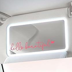 UZZH Hello Beautiful Car Rearview Mirror Stickers
