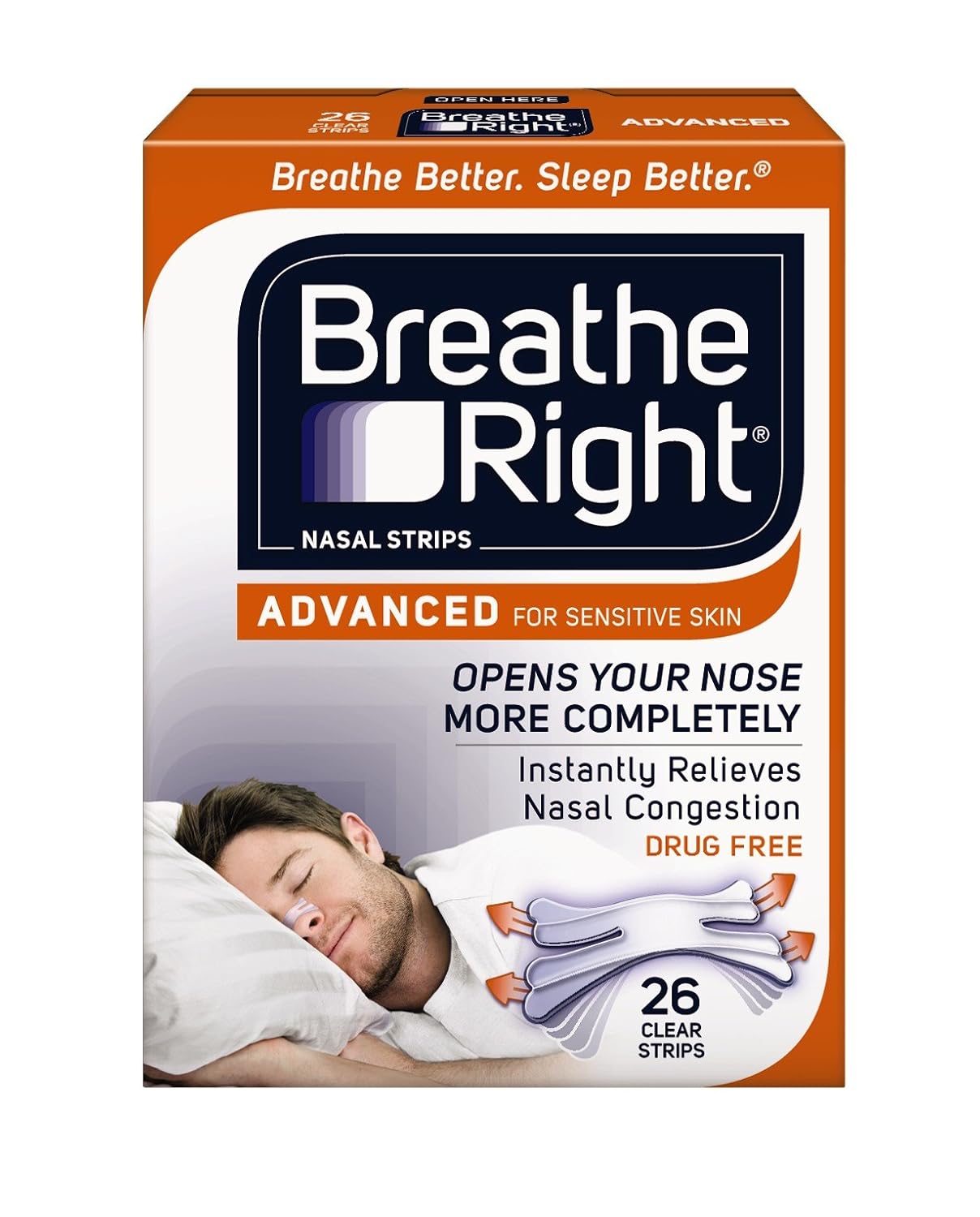 Breathe Right Advanced For Sensitive Skin Clear 26 Strips 1 Box Amazon Co Uk Business Industry Science