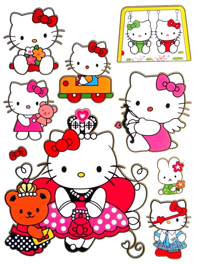 Hello Kitty Wall Sticker, Wall Decals,7.8" X 9.4",(sw018