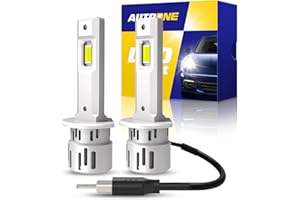 AUTOONE H1 LED Bulb, 800% Brighter, 5 Min Quick Install, 20 Years Lifespan, No Flicker, 99% Compatibility, Pack of 2