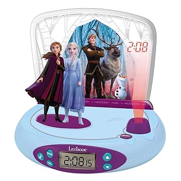 LEXIBOOK Disney Frozen 2-Reloj Despertador con Proyección de ...