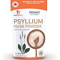 Organic Psyllium Husk Powder 16oz (454g) - Finely Ground, Unflavored Plant-Based Natural Fibre Source for Morning Juice, Smoo