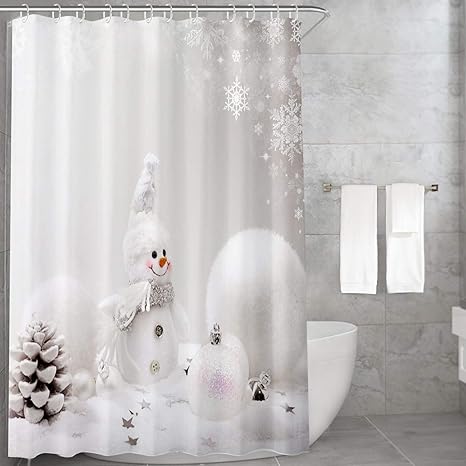 Shower Curtain Carttiya Christmas Bathroom Curtains Shower Fabric