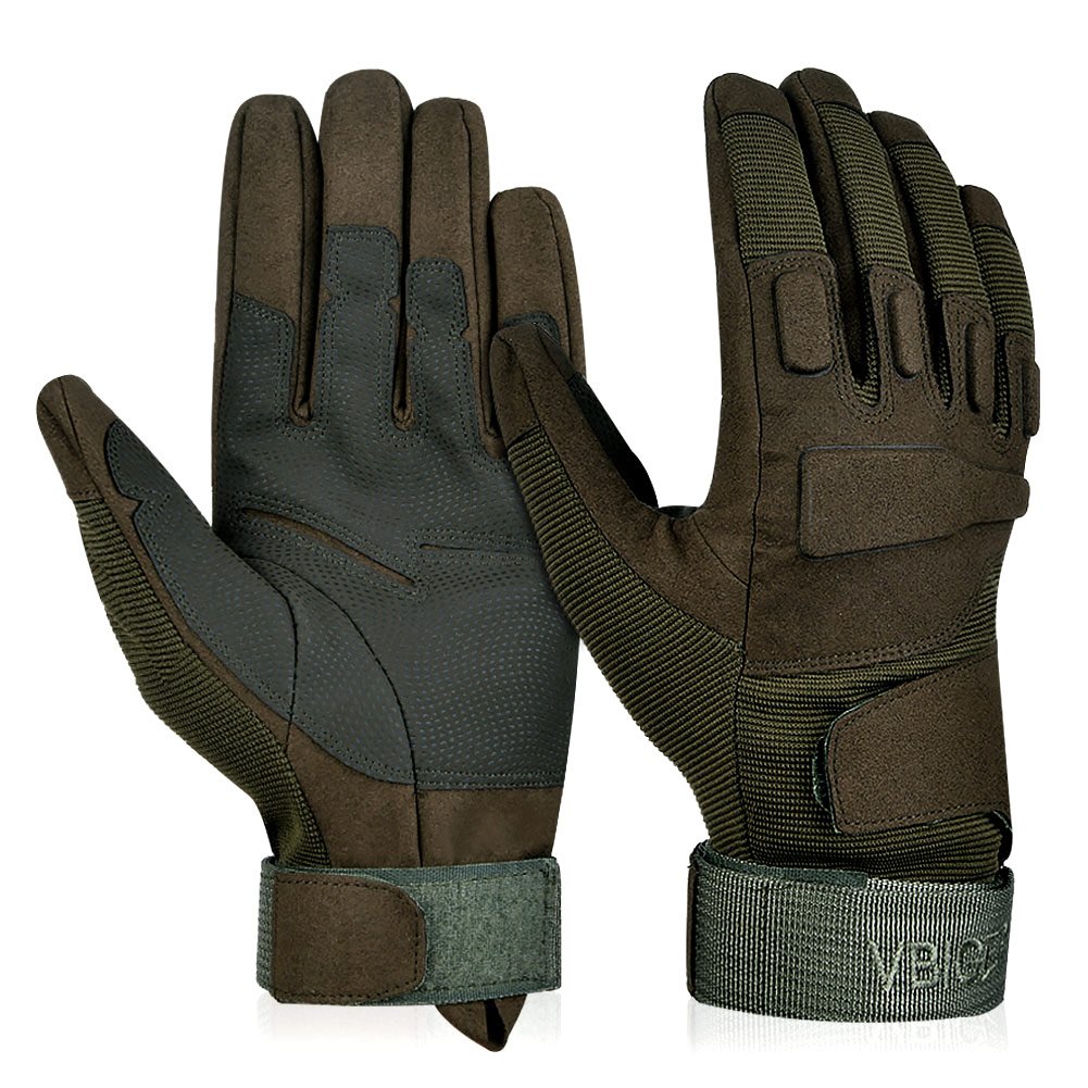Vbiger Military Tactical Gloves Outdoor Full Finger Workout Gloves Airsoft Cycling Motorcycle Gloves