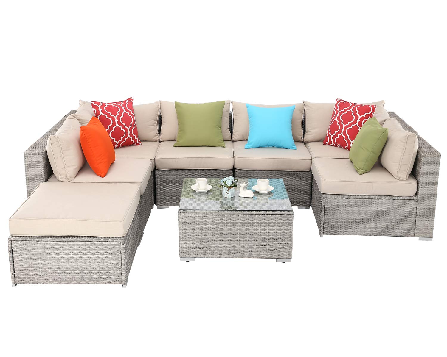 Best outdoor grey wicker 5 piece dining set