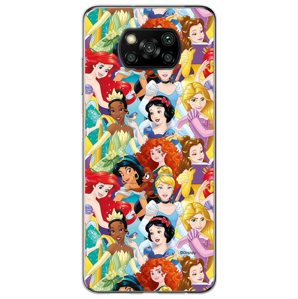 ERT GROUP mobile phone case for Xiaomi POCOPHONE X3 original and officially Licensed Disney pattern Princess 001 optimally adapted to the shape of the mobile phone, case made of TPU Multicolor