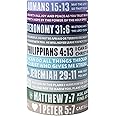 KUCLIN 12-Piece Bible Verse Bracelets - Christian Scripture Silicone Wristbands for Men & Women (Fresh Colors)
