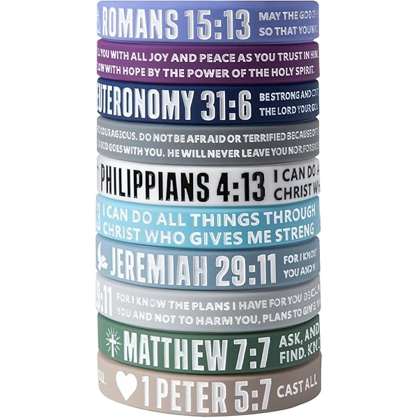 Bracelets En Silicone Avec Versets Bibliques Lot De 40 - Cadeaux Chrétiens Inspirants Pour Hommes, Femmes, Groupes D'église
