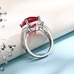 AGRULE Ruby Gemstone Ring Sterling Silver Gemstone