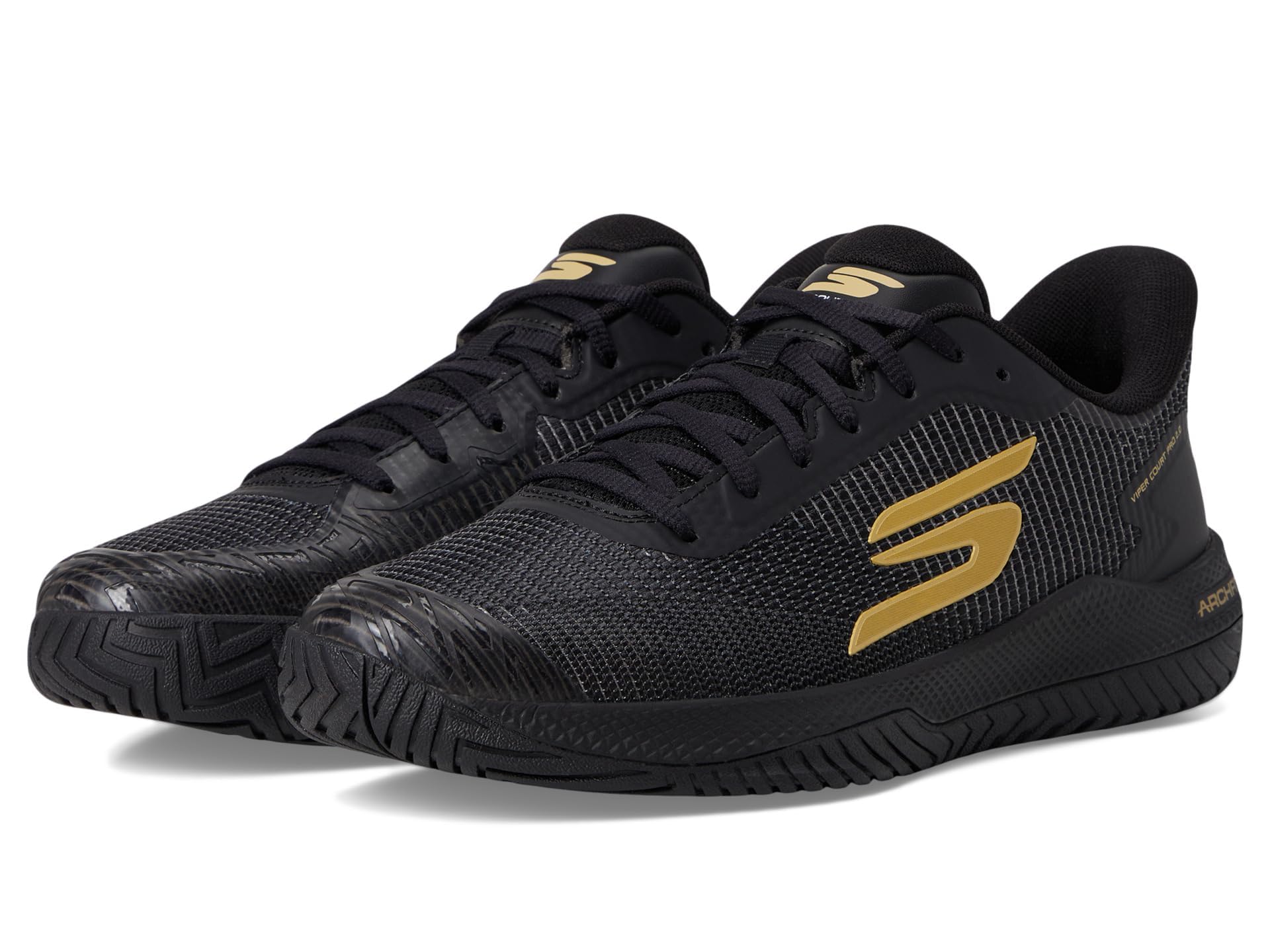Photo 1 of SKECHERS Men's Pickleball Viper Court Pro 2.0 Sneaker, Black/Gold, 11