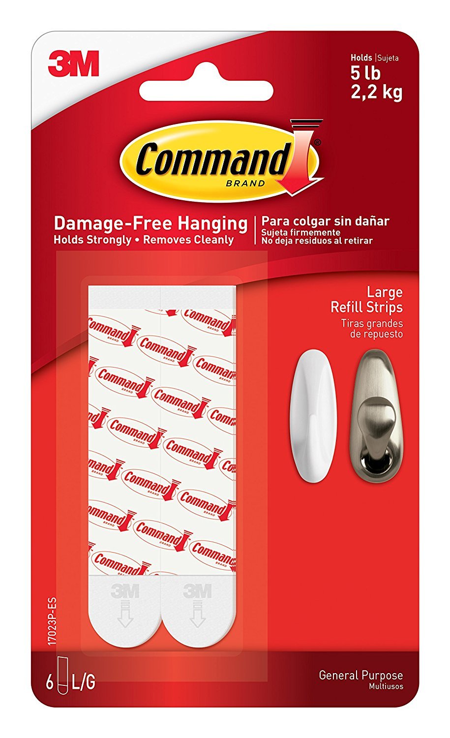 Command Mounting Refill Strips, Large, 32-Strip
