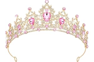 JITINX Crystal Tiaras & Crowns for Women, Bride Royal Queen Headband Princess Headpieces for Birthday Cake Crown & Prom Pageant Party