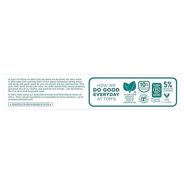 TOM’S OF MAINE FLUORIDE-FREE ANTIPLAQUE & WHITENING NATURAL TOOTHPASTE, 5.5 OUNCE (PACK OF 2) – PACKAGING MAY VARY