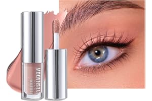 Erinde Glitter Liquid Eyeshadow,Waterproof & Crease-Proof Cream Finish, Long-Lasting Buildable Color, Neutral Nude Matt Eyesh