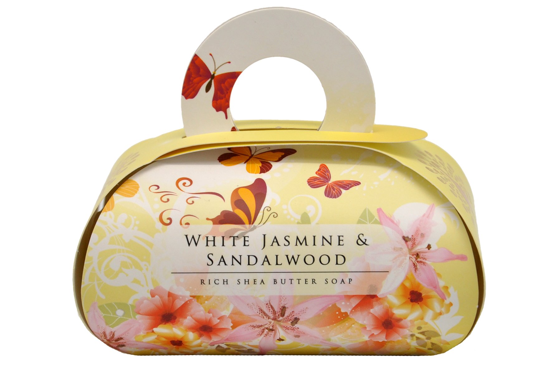 The English Soap Company, Large Gift Bag Bath Soap, White Jasmine and Sandalwood, 260g