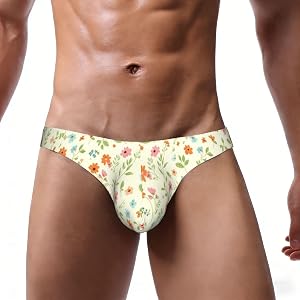 JZDACH Mens Pouch Underwear Bikini | Low Rise Soft Seamless Stretchy Breathable Briefs Lightweight Comfortable Daily Workout