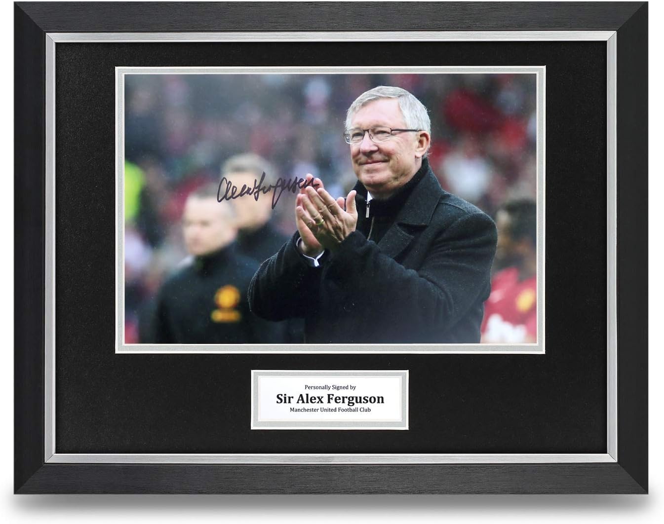 Sir Alex Ferguson Signed 16x12 Framed Photo Display Man Utd Memorabilia COA