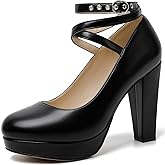 Mostrin Fashion Vintage Womens Small Bowtie Platform Pumps Ladies Sexy High Heeled Shoes