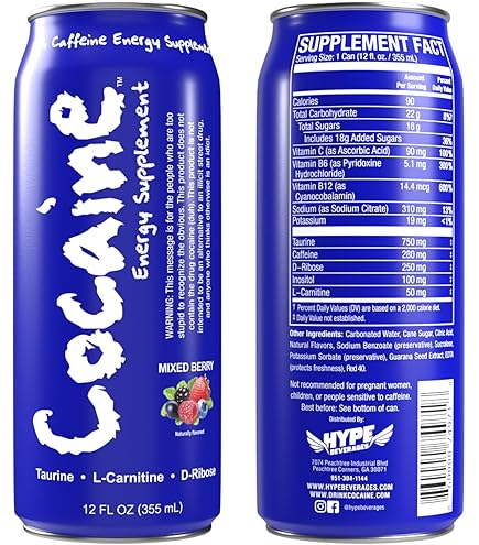 what energy drink has the most l carnitine Amazon.com : Energy Drink - Highly Caffeinated Energy Supplement (12 Pack)  - 280 Mg Caffeine And Vitamins In Each 12oz Can - Tasty Peach Mango Flavor  To Satisfy Sweet Cravings