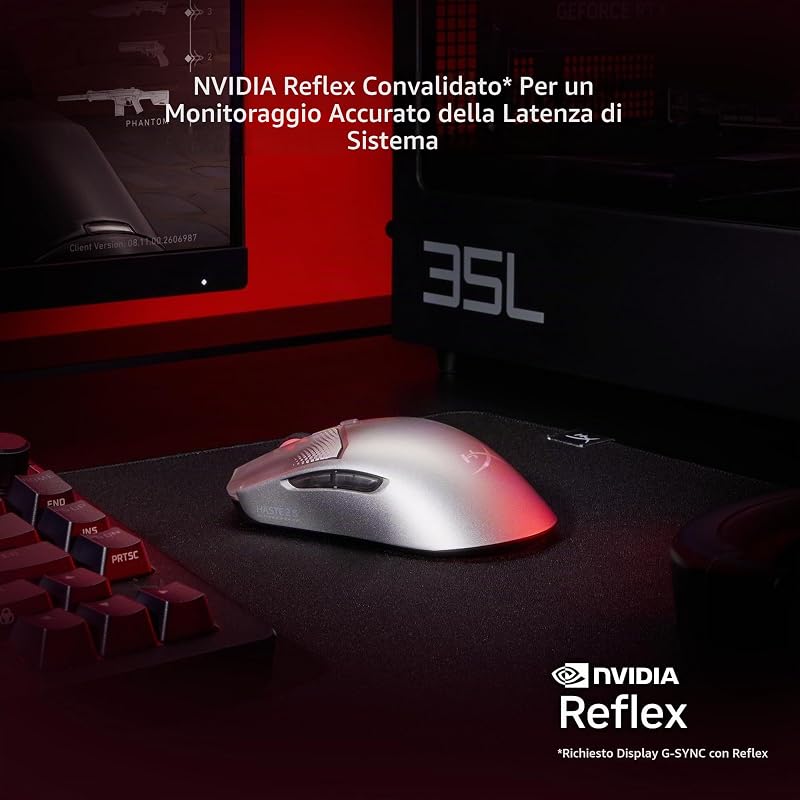Pulsefire Haste 2 S, Mouse Gaming Wireless, Blu