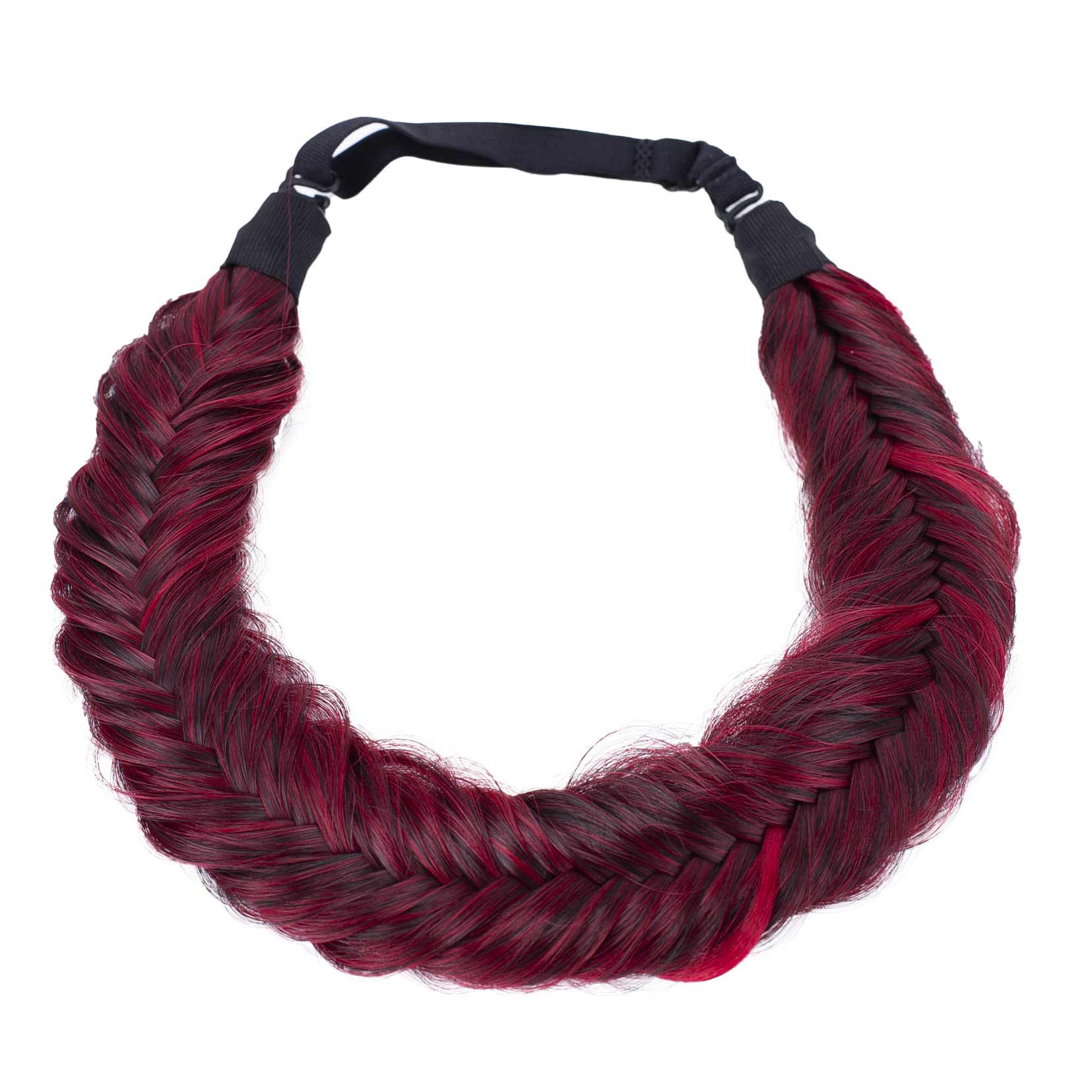 CAISHA Braided Hairpiece Hairband Headband Hair Accessories Red Mix HZ303