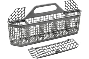 WD28X10128 Dishwasher Silverware Basket Gray By AMI PARTS Replacement (19.7"x3.8"x8.4") for GE Dishwasher, Replace WD28X10127, WD28X10131, WD28X10132 1-year warranty