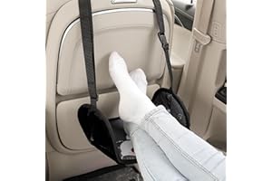 CENGNIAN Car Seat Foot Rest for Adult, Supportive Car Seat Footrest, Adjustable Height Foot Rest Travel Accessories Footrests Hammock, Convenient Cars Accessories (Black)
