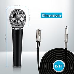Pyle Microphone, Dynamic Cardioid, XLR Cable