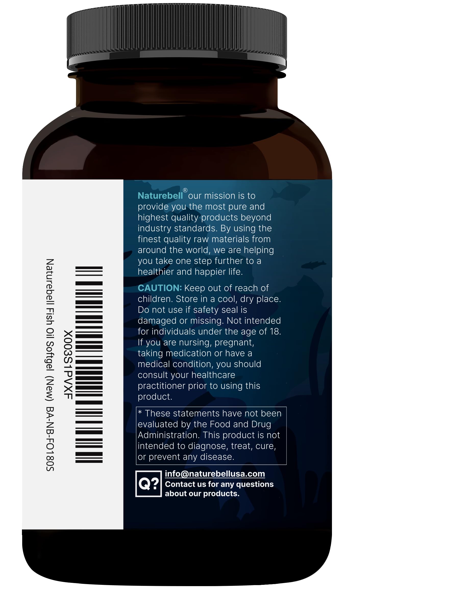 Omega 3 Fish Oil 4,200mg, 180 Burpless Softgels, Highly Purified EPA 1,200mg & DHA 900mg | Lemon Flavored | Premium Wild Caught Fish from Deep Sea – Heart & Brain Support – Mercury Free & Non-GMO