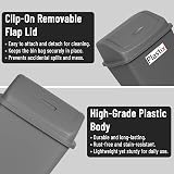 Plastix 50L Swing Bin Plastic Waste Rubbish Kitchen Dustbin Silver view 3