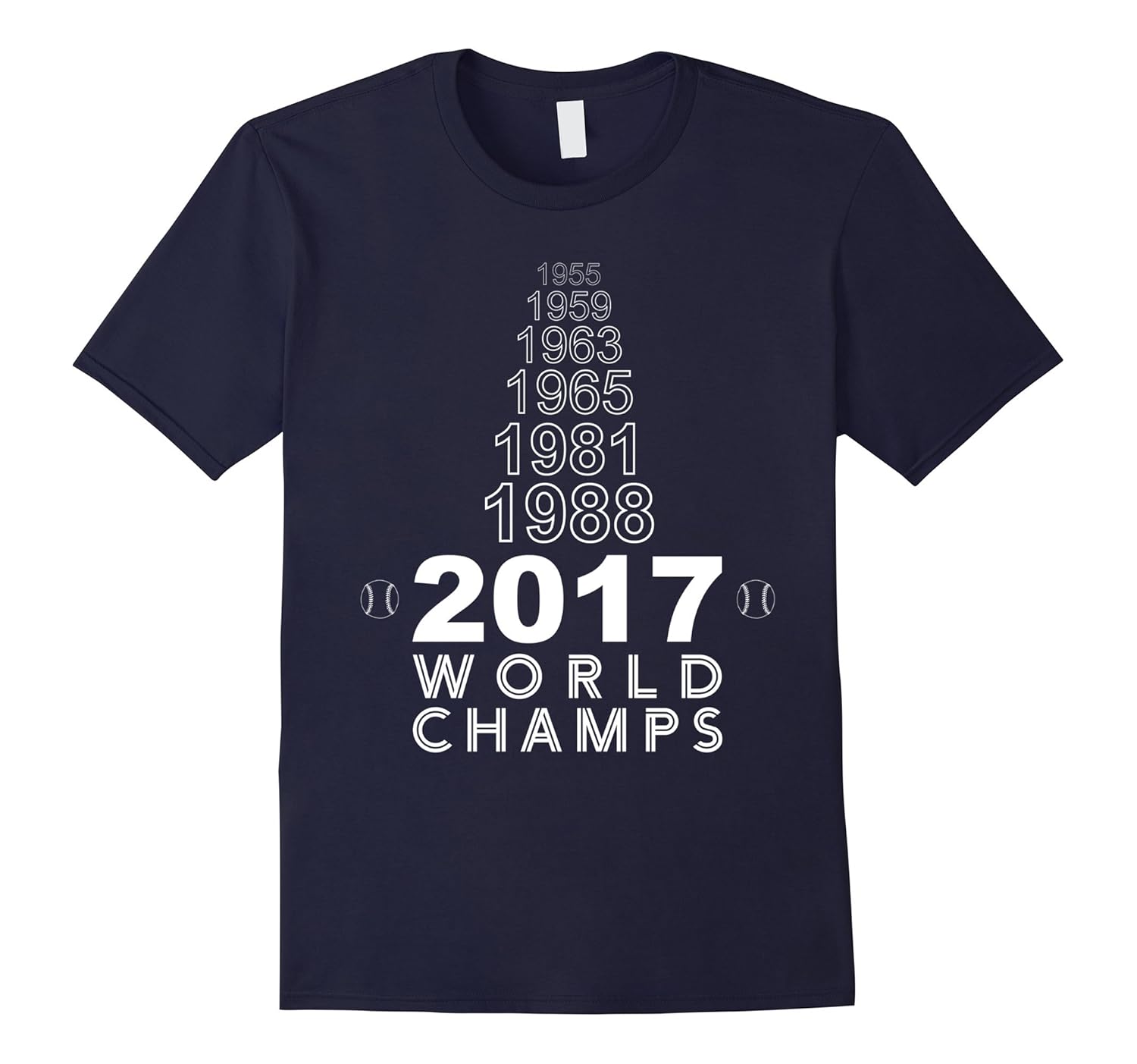 LA Baseball Fanwear: Los Angeles 2017 World Champs Shirt-Rose