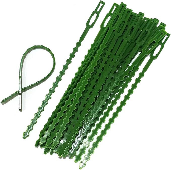 YUEMING 60Pcs Adjustable Plant Ties, 17cm Flexible Garden Plant