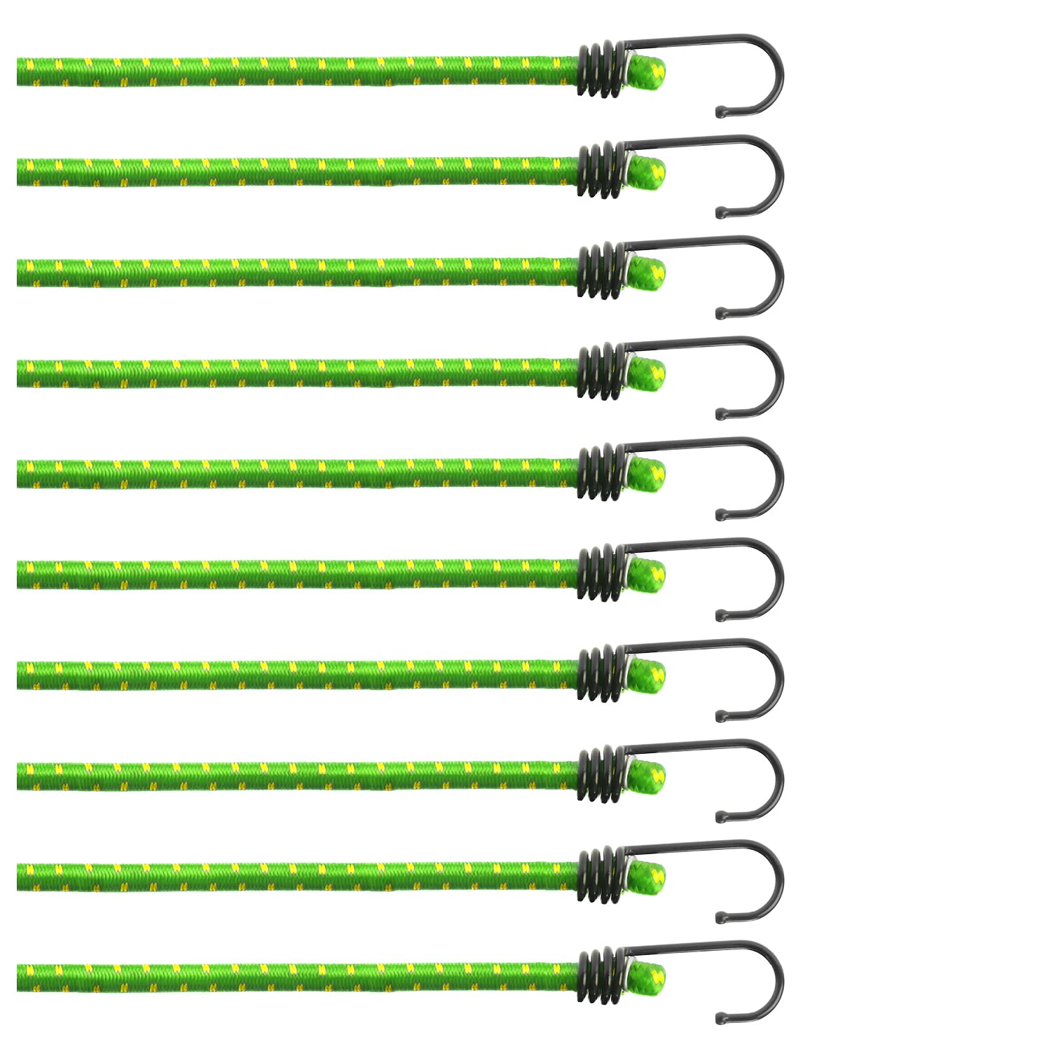 COM-FOUR® 10-piece set of rubber tensioners - luggage tensioners - expanders with hooks - elastic straps for load securing - tension belt