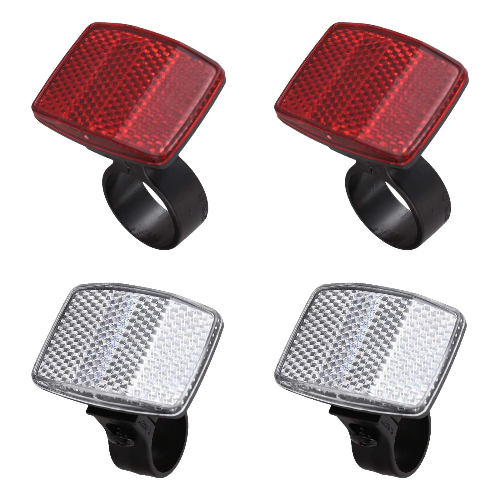 TongTaiXie 4 Pcs Bike Light Reflectors Bicycle Spoke Reflector Brackets Cycling Reflectors for Bicycle Head or Wheel Accessories
