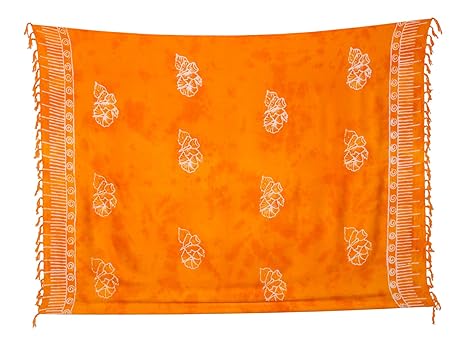 Kascha Riesen Auswahl - Sarong Pareo Wickelrock Strandtuch Tuch Wickeltuch Handtuch - Blickdicht - Handbedruckt inkl. Schnall