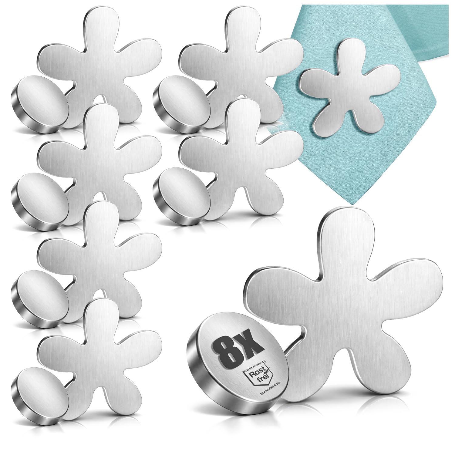 Com-four® magnetic tablecloth weights made of stainless steel