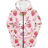 HUIACONG Zip Up Hoodie for Boys Hoodies Kids Sweatshirts Long Sleeve Full Zip Hooded Girls Streetwear