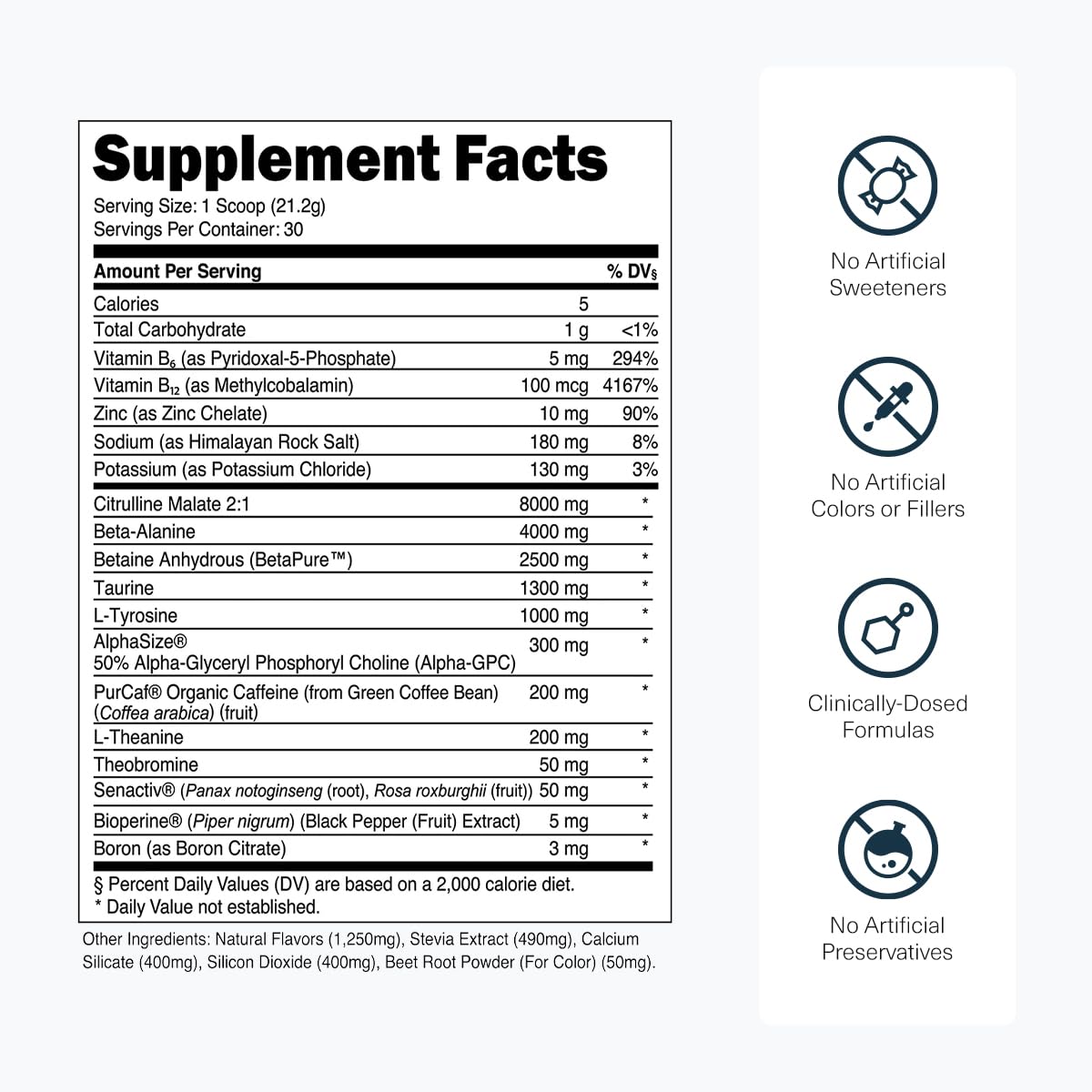 Transparent Labs Bulk Pre Workout Powder - Naturally Sweetened Advanced Pre-Workout Formula for Muscle Building and Strength - 30 Servings, Strawberry Lemonade