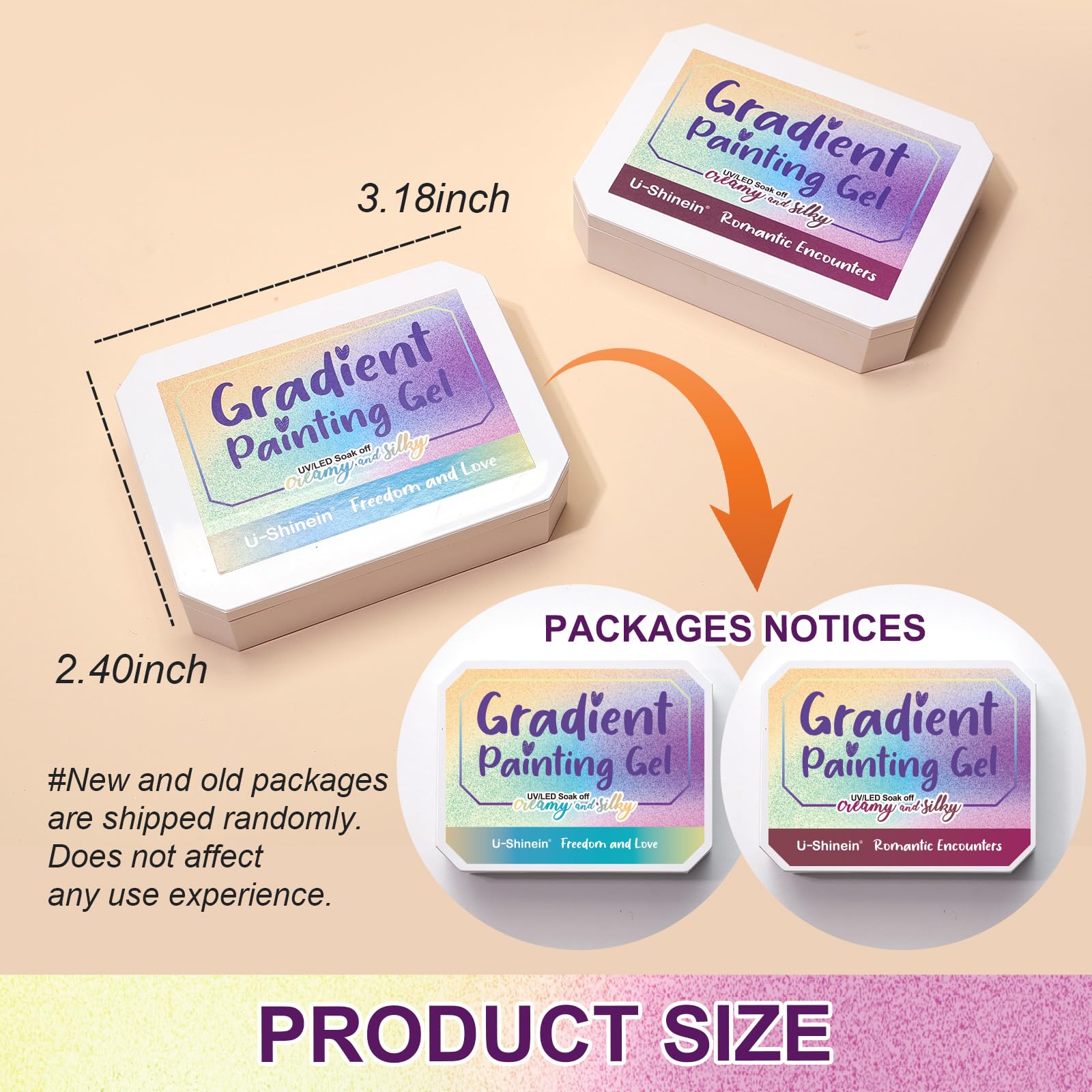 U-Shinein Gradient Painting Gel, 9 Colors Ombre Gel Nail Polish with 100Pcs Nail Sponges & 4 Claws Metal Grabber Sponging for Ombre Nails Aura Nails French Manicure Soak Off UV DIY Nail Art (11) - Image 8