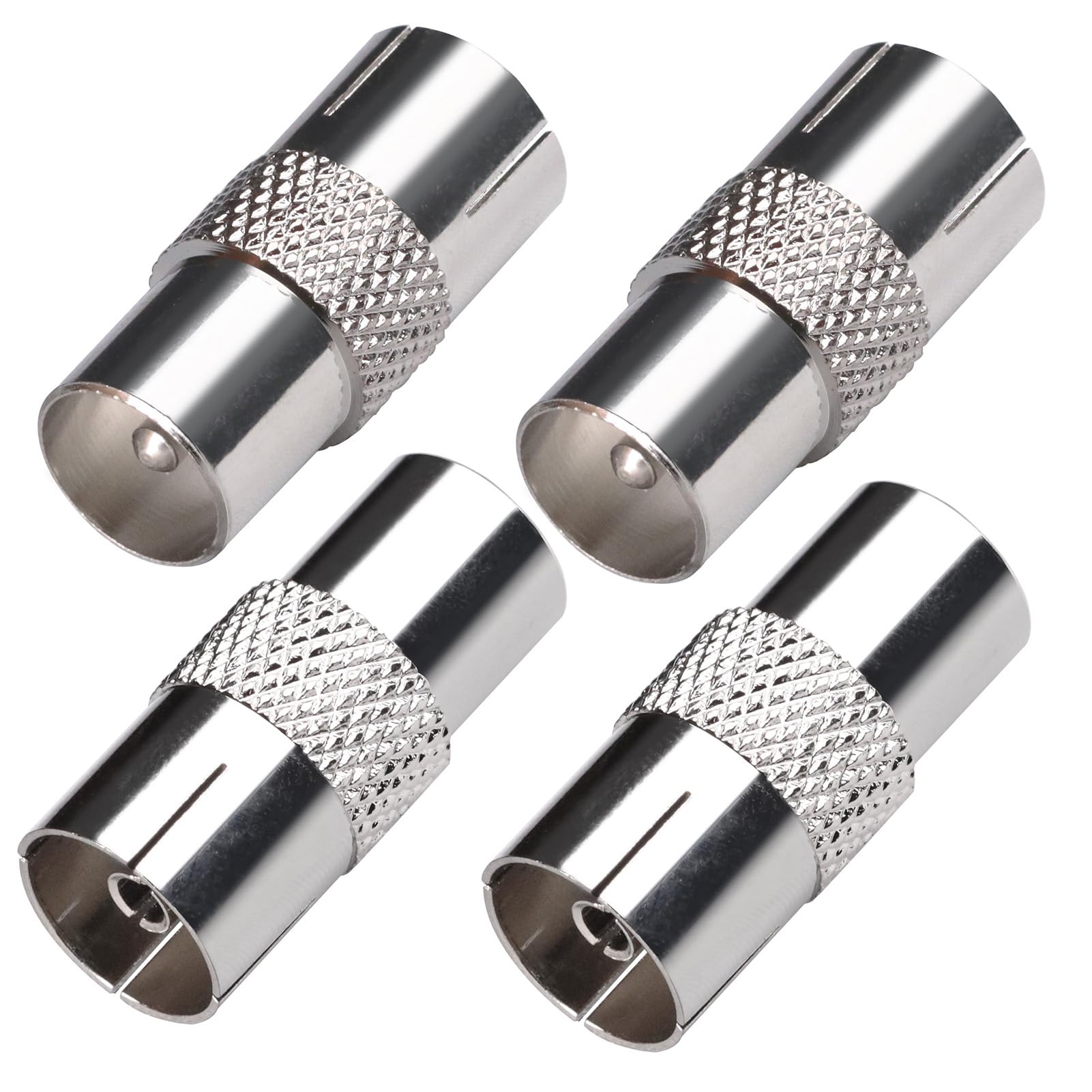 TUOLNK PAL Male to Female TV Aerial Coaxial Connectors TV Male to Female Aerial Adapter for Aerial Cable Satellite Cable 4Pcs