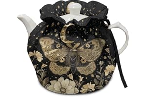 YUVAMAGIMO Butterfly Moon Star Teapot Covers Cute Dust Cover with Drawstring to Prevent Slipping Kitchen Tea Sets Suitable for Dining Room Accessory Decoration
