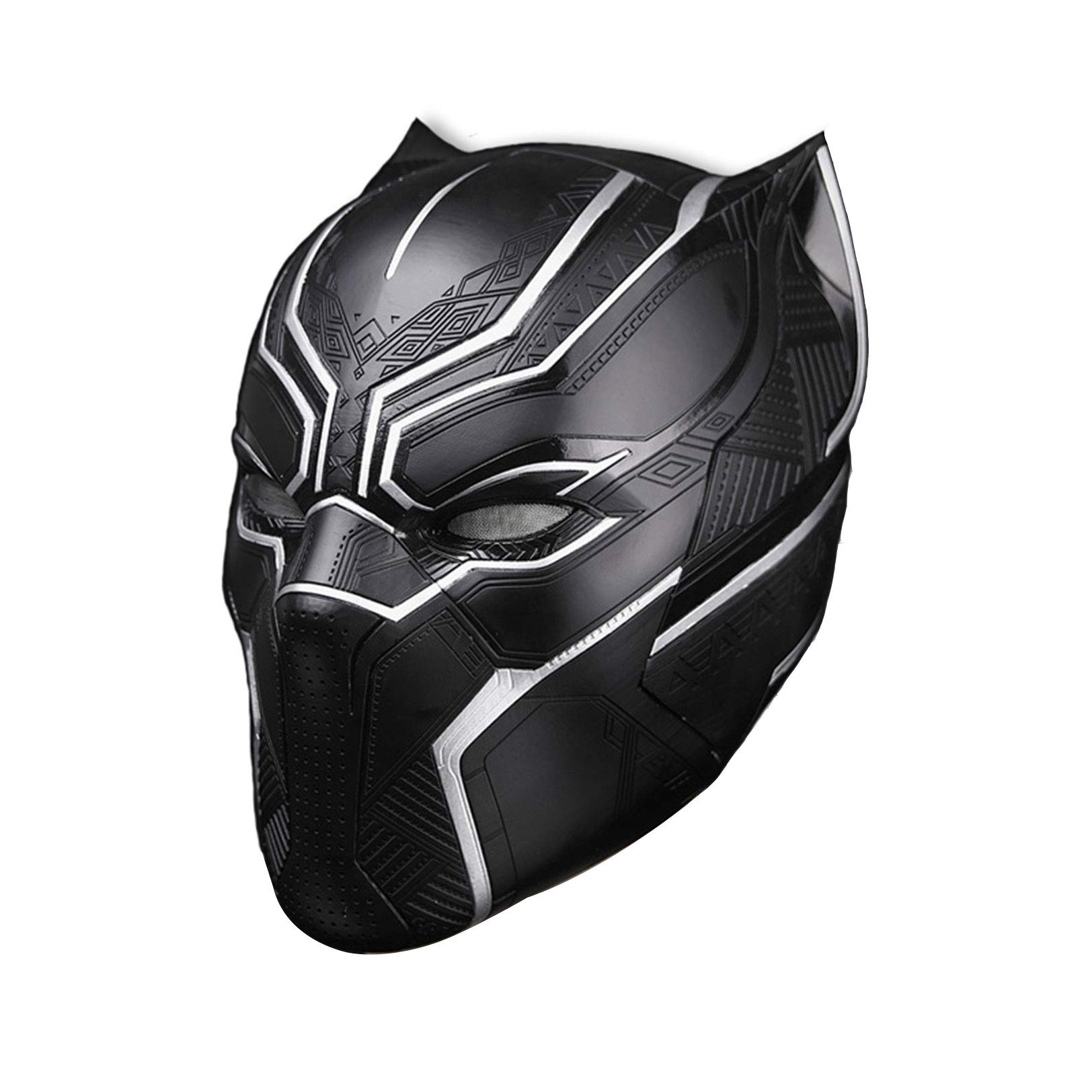 Maschera Cosplay Black Panther In Lattice - Elmetto Full Head Per Halloween, Taglia Unica